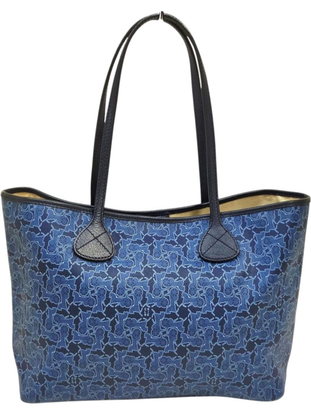 763370CR T5 Celine Tote Bag Blue PVC